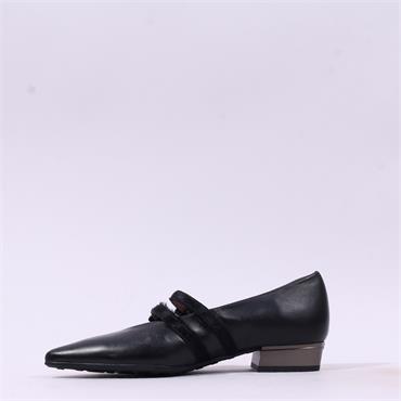 Hispanitas Ginebra 2 Strap Loafer - Black Leather